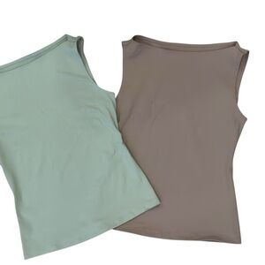 Sunbs like new Sleeveless bundle Mint and Taupe Tops Sz S